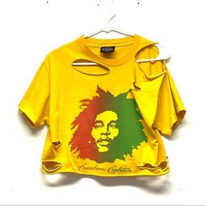 Camiseta Croptop Bob Marley Camiseta Croptop Bob Marley